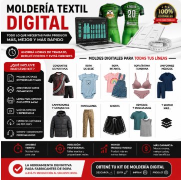 Pack de Moldería Textil Editable y Bonos Extra