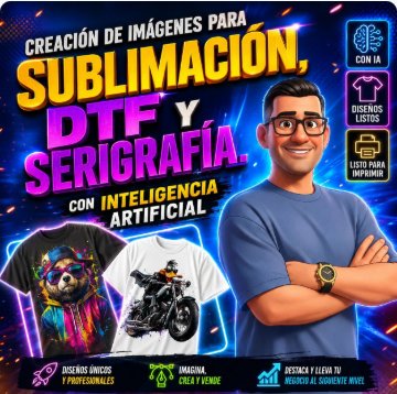 Creación de imágenes para Sublimación, DTF y Serigrafía con Inteligencia Artificial